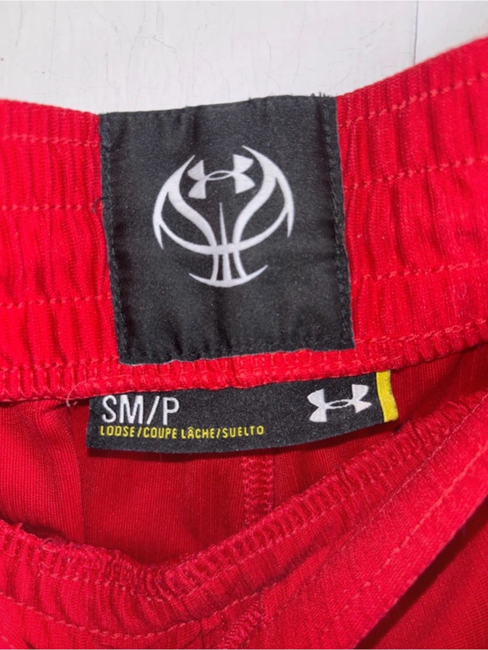 Under Armour Mens Basketball Athletic Sports Shorts Red Black Mesh Size Small - Picture 4 of 11